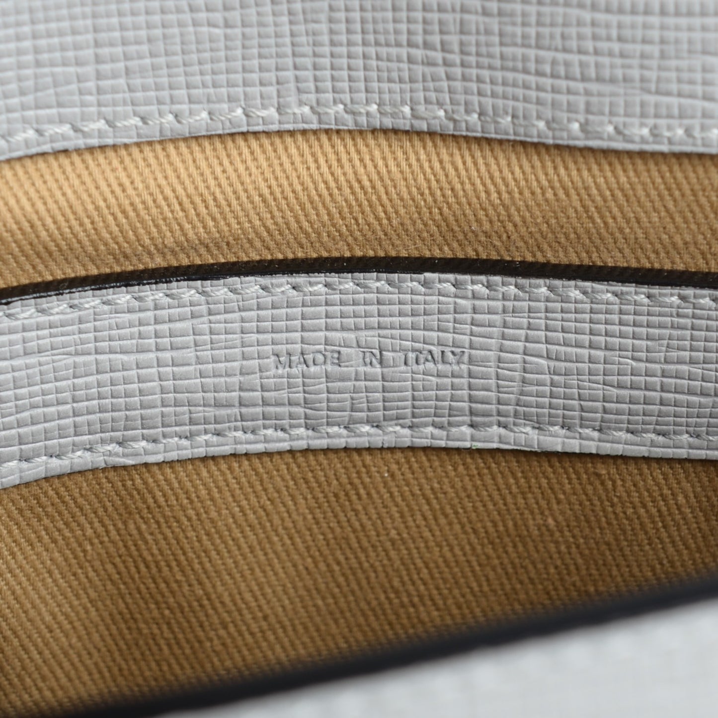 Saffiano PS11 Tiny Shoulder Bag Icy Pearl