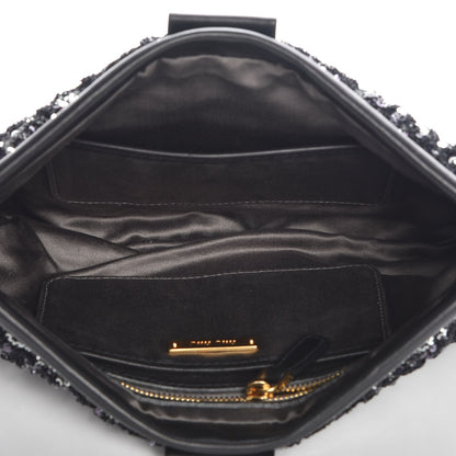 Miu Miu Paillettes Cloquet Sequined Clutch Antracite 5 of 7