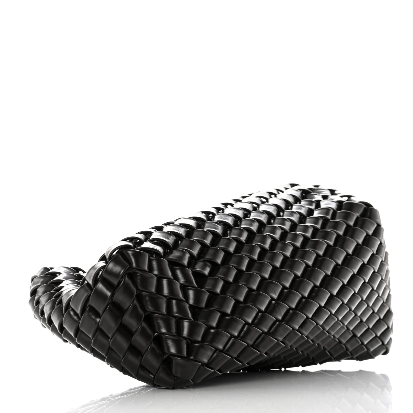 Nappa Intrecciato Slanted Clutch Fondant