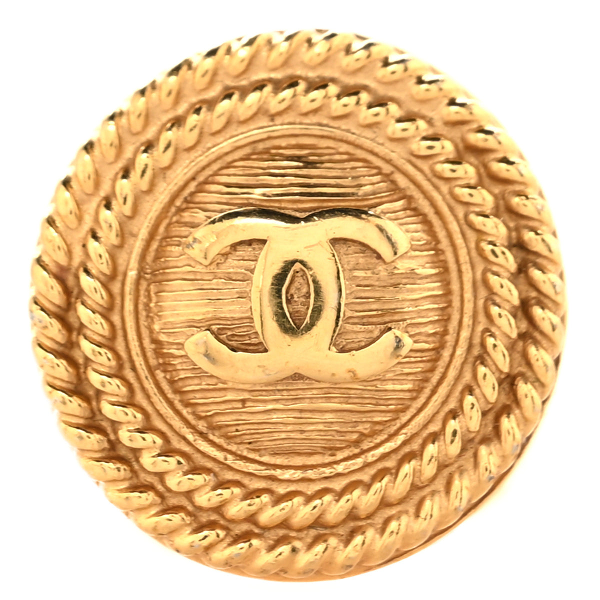 Metal CC Rope Ring 55 7.25 Gold