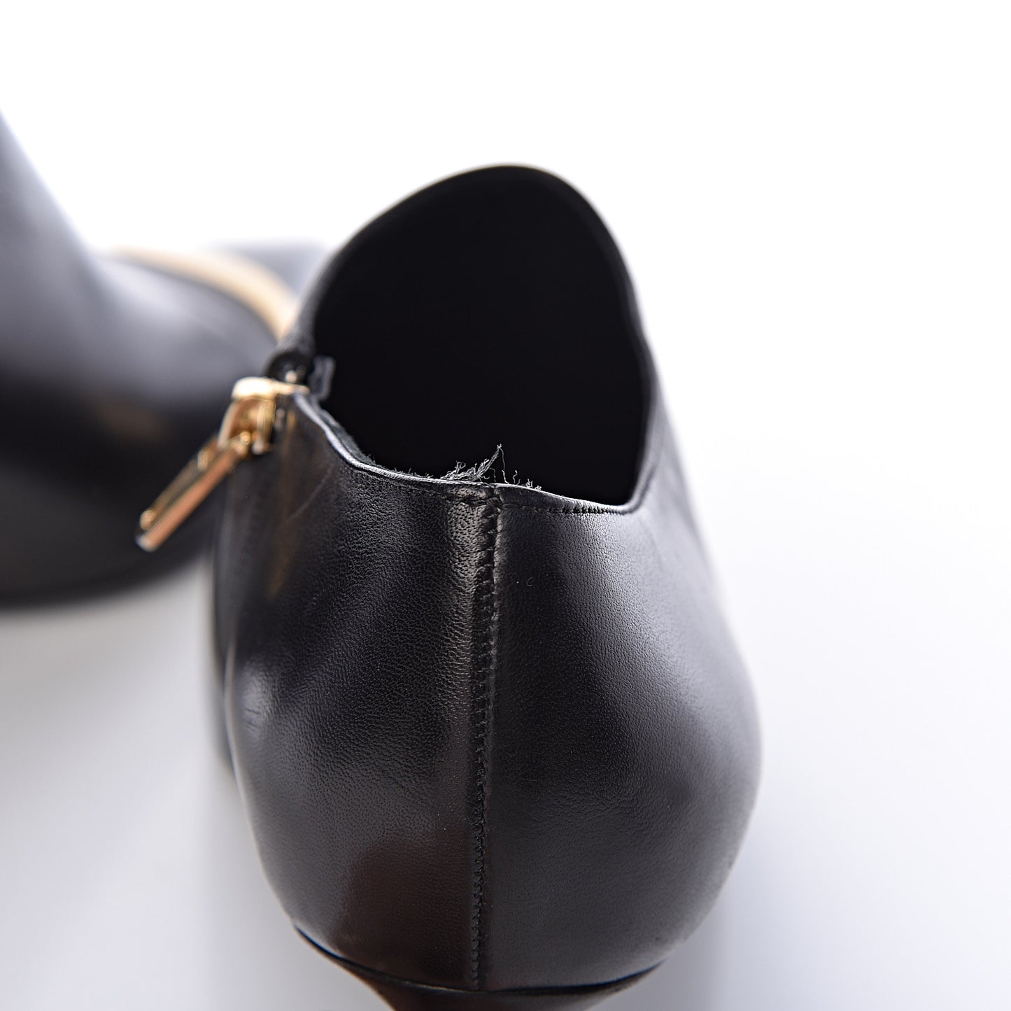 Nappa Cap Toe Ankle Boots 39 Black