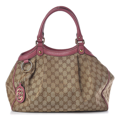 Gucci Monogram Margaux Calfskin Medium Sukey Tote Beige Ebony Vintage Rose 1 of 22