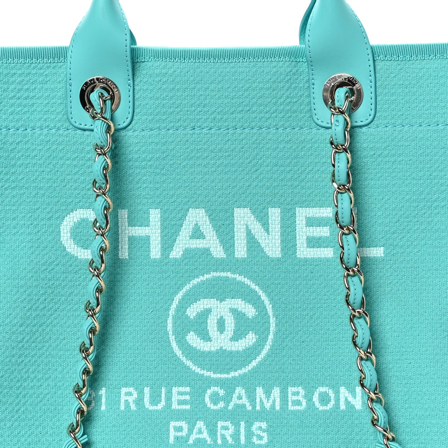 Mixed Fibers Medium Deauville Tote Turquoise