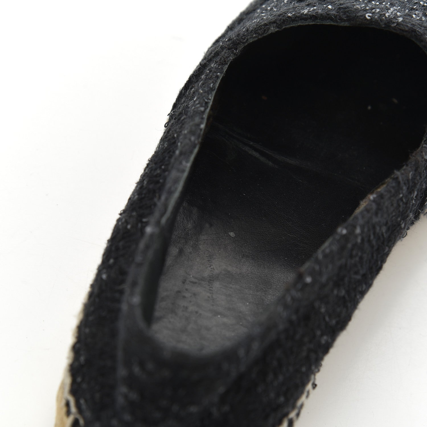 Chanel Tweed Patent Goatskin Sequin CC Espadrilles 38 Black 16 of 19