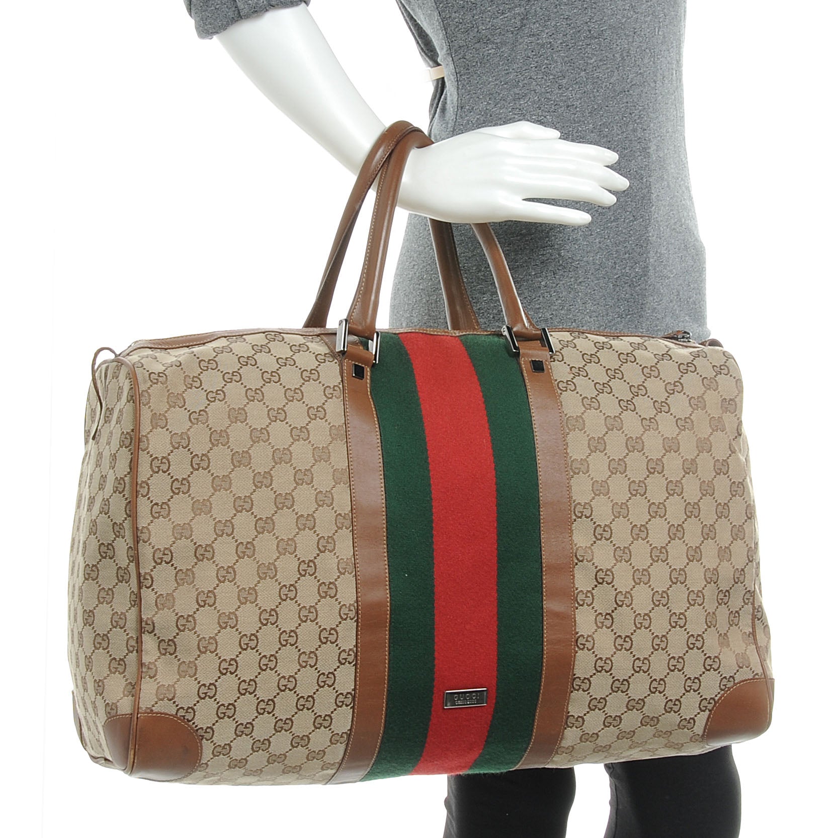Gucci Monogram Web Duffle Bag 2 of 7