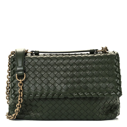 Bottega Veneta Nappa Intrecciato Baby Olimpia Shoulder Bag Moss 1 of 10
