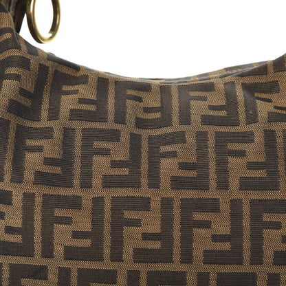 Fendi Zucca Cuoio Lucido Small Hobo Tobacco Moro 10 of 10