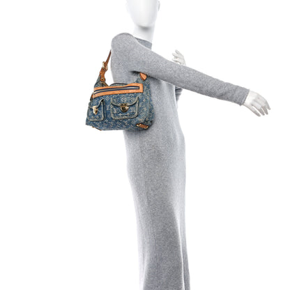 Louis Vuitton Monogram Denim Baggy PM Blue 2 of 13