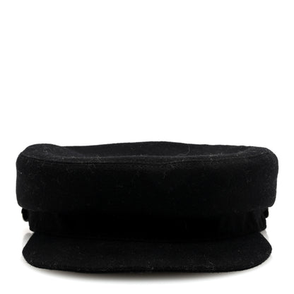 Hermes Cashmere Womens Deauville Cap 58 Black 3 of 8