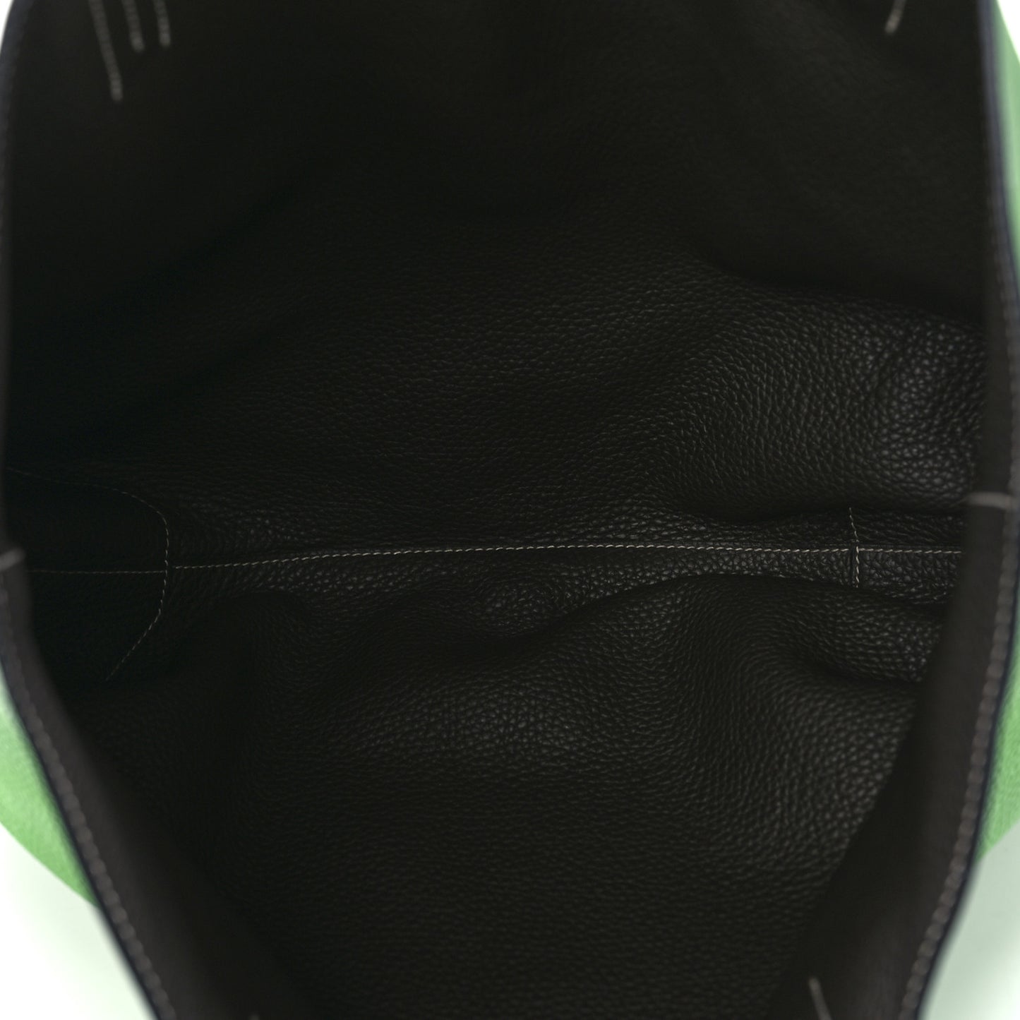Taurillon Clemence Double Sens 45 Reversible Tote Bambou Vert Bronze