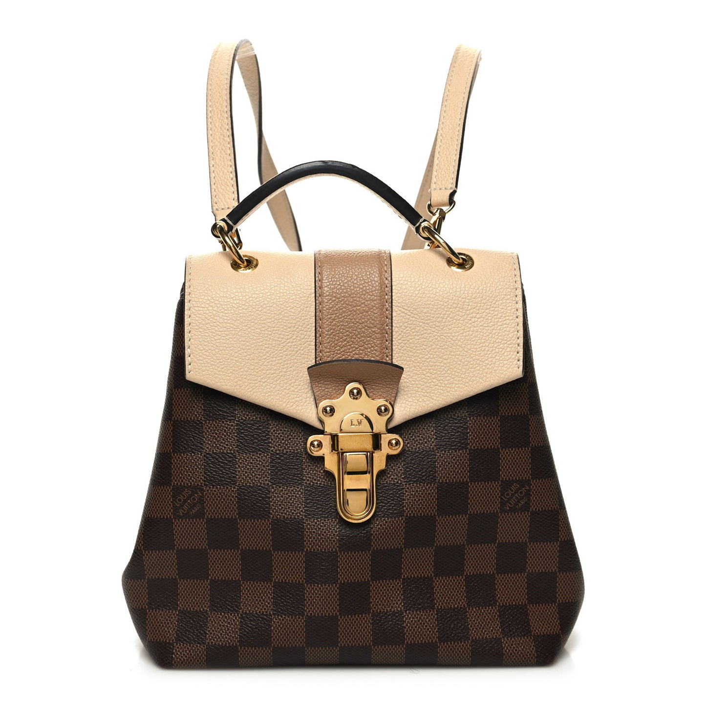 Damier Ebene Clapton Backpack Creme
