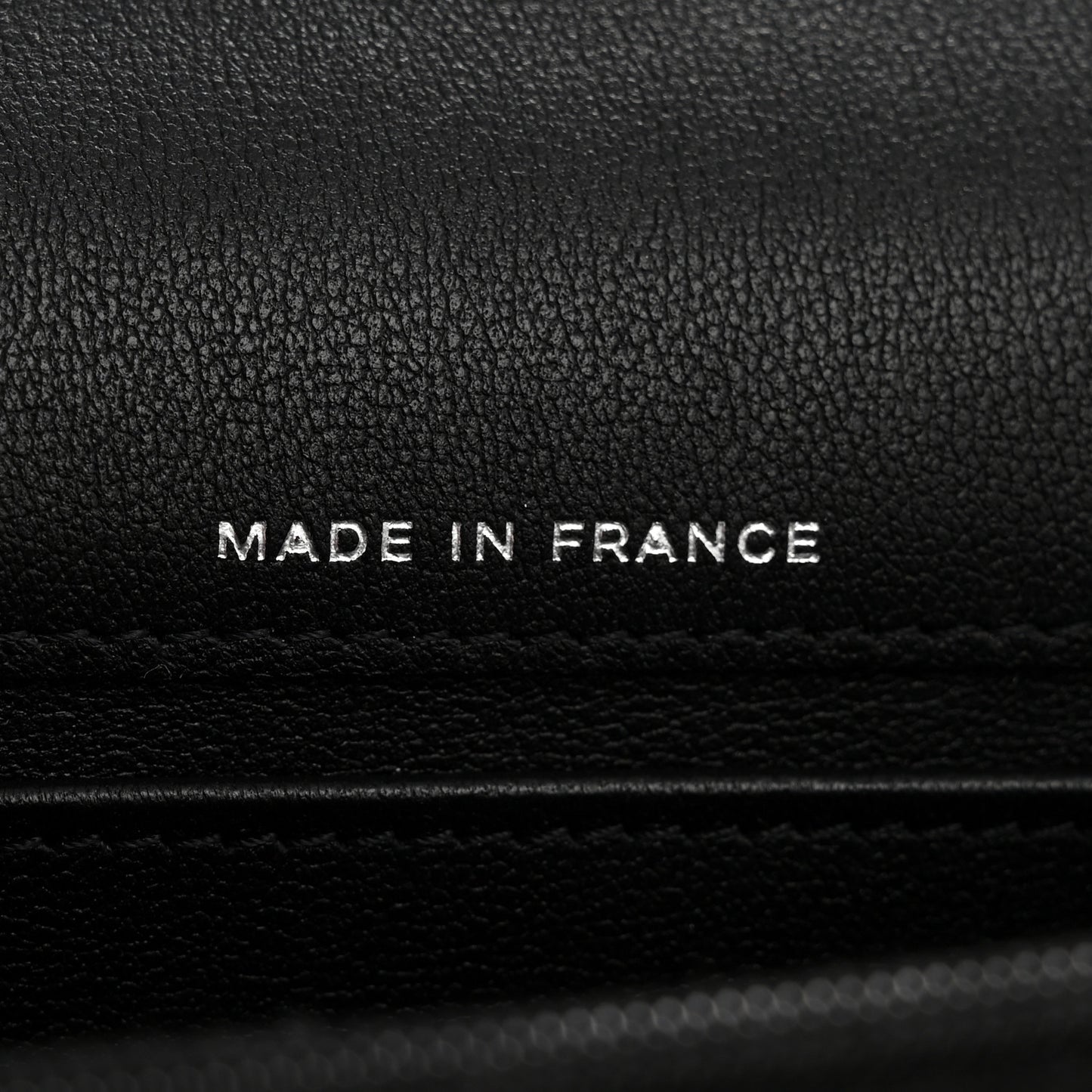 Lambskin Quilted Flap Phone Holder With Chain So Black