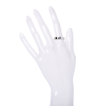 Cartier 18K White Gold Diamond 4mm LOVE Wedding Band Ring 58 8.25 2 of 4