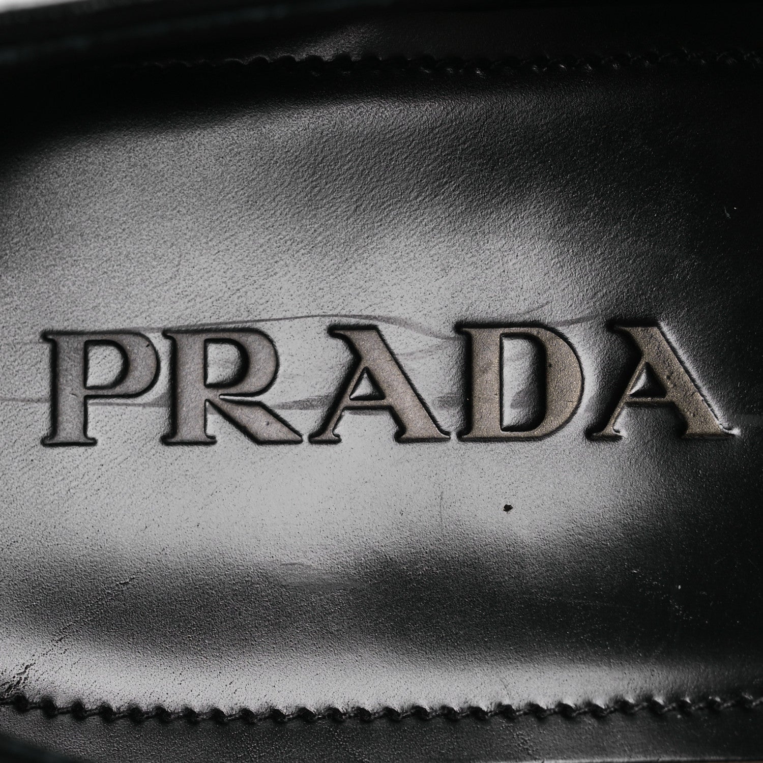 Prada Spazzolato Diapason Mens Lace Up Derby Loafers 9 Black 9 of 14
