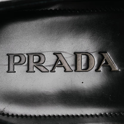 Prada Spazzolato Diapason Mens Lace Up Derby Loafers 9 Black 9 of 14