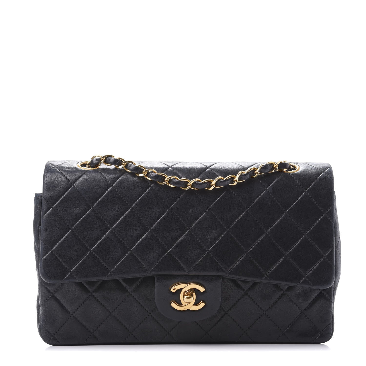 Chanel Lambskin Quilted Medium Double Flap Black 1 of 11