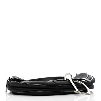 Christian Dior Canvas Patent Calfskin Saddle Bag Black 5 of 5