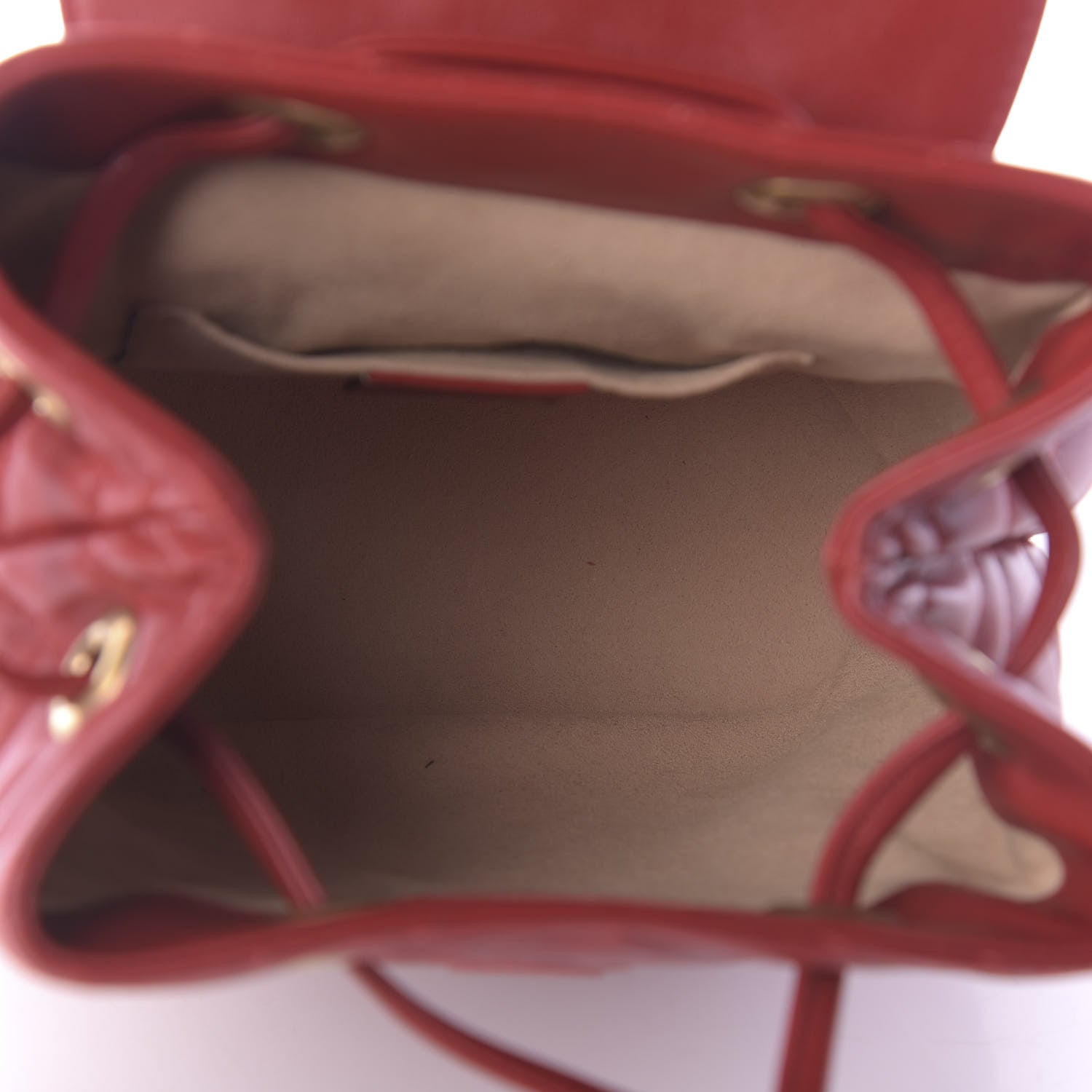 Gucci Calfskin Matelasse GG Marmont Flap Backpack Hibiscus Red 4 of 9