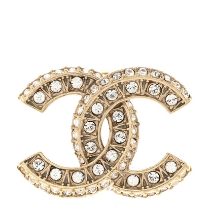 Chanel Crystal Timeless CC Single Earring Light Gold 1 of 4