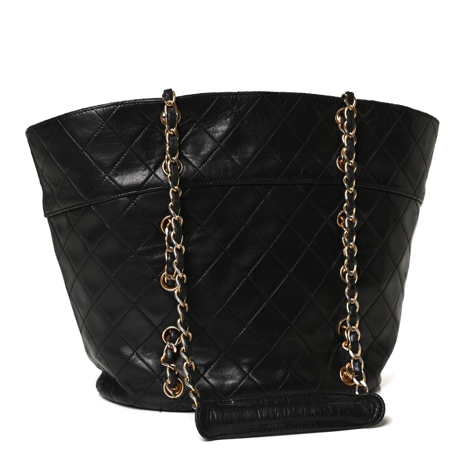 Chanel Lambskin Quilted Shopper Tote Black 3 of 11