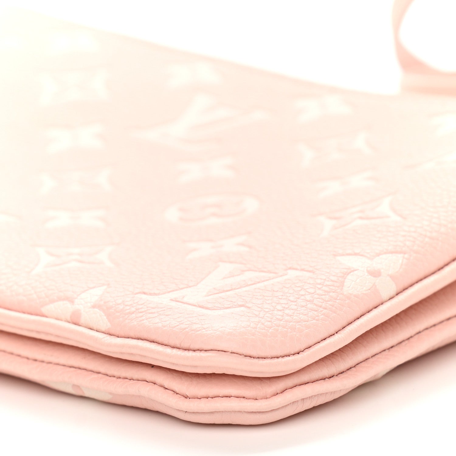 Louis Vuitton Empreinte Monogram Double Zip Pochette Rose 10 of 11