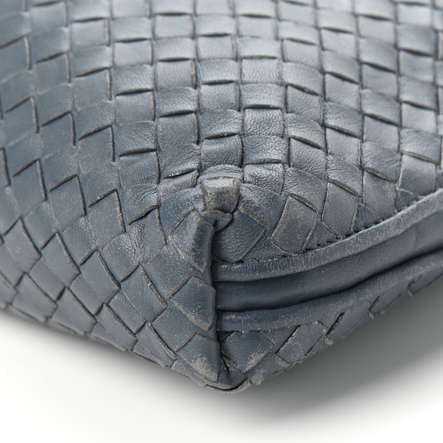 Nappa Intrecciato Pillow Crossbody Messenger Baltic Blue