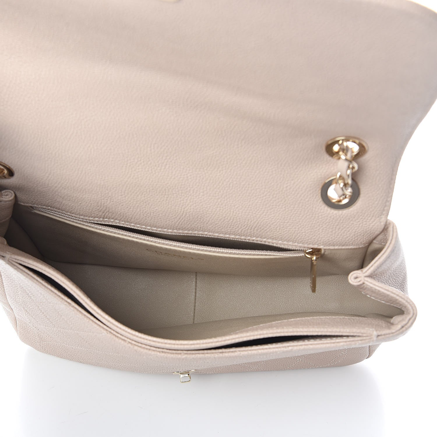 Chanel Caviar Quilted Flap Light Beige 5 of 9