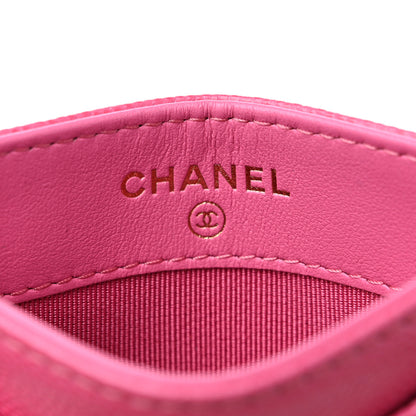 Chanel Caviar Quilted Card Holder Fuchsia 6 of 8
