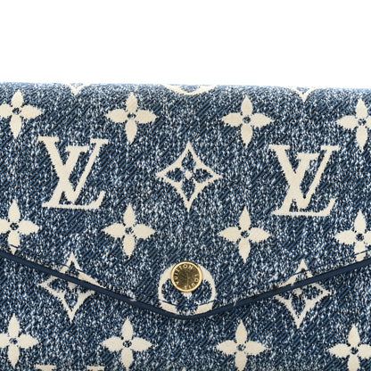 Louis Vuitton Monogram Jacquard Denim Sarah Wallet Bleu 8 of 9