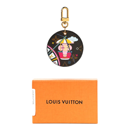 Louis Vuitton Monogram 2020 Christmas Animation Big Wheel Bag Charm Key Ring Rose Ballerine 5 of 5