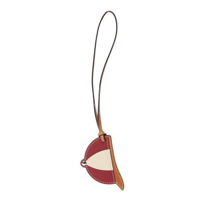 Hermes Swift Paddock Cap Bag Charm Rouge H Craie Sable 1 of 5