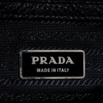 Prada Vitello Daino Braided Hobo Nero Black 10 of 10