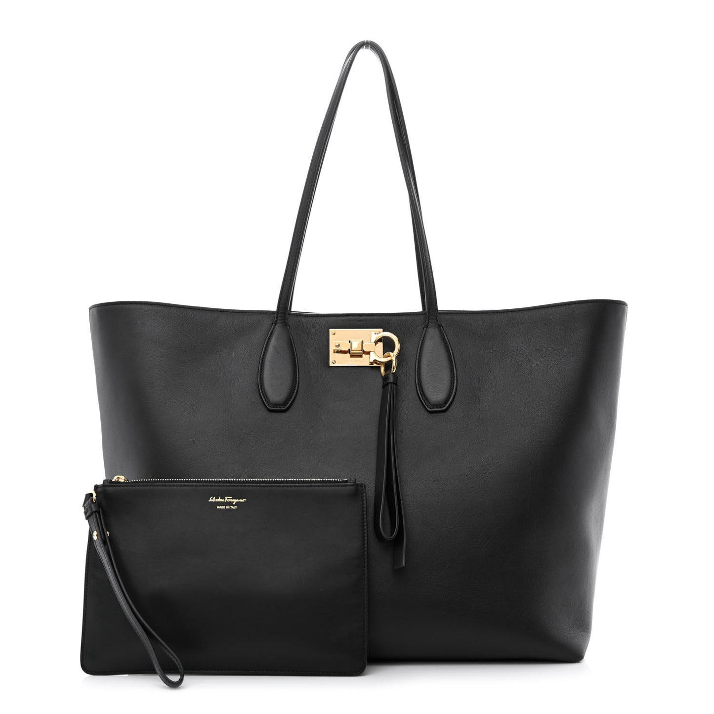 Calfskin Studio Tote Black