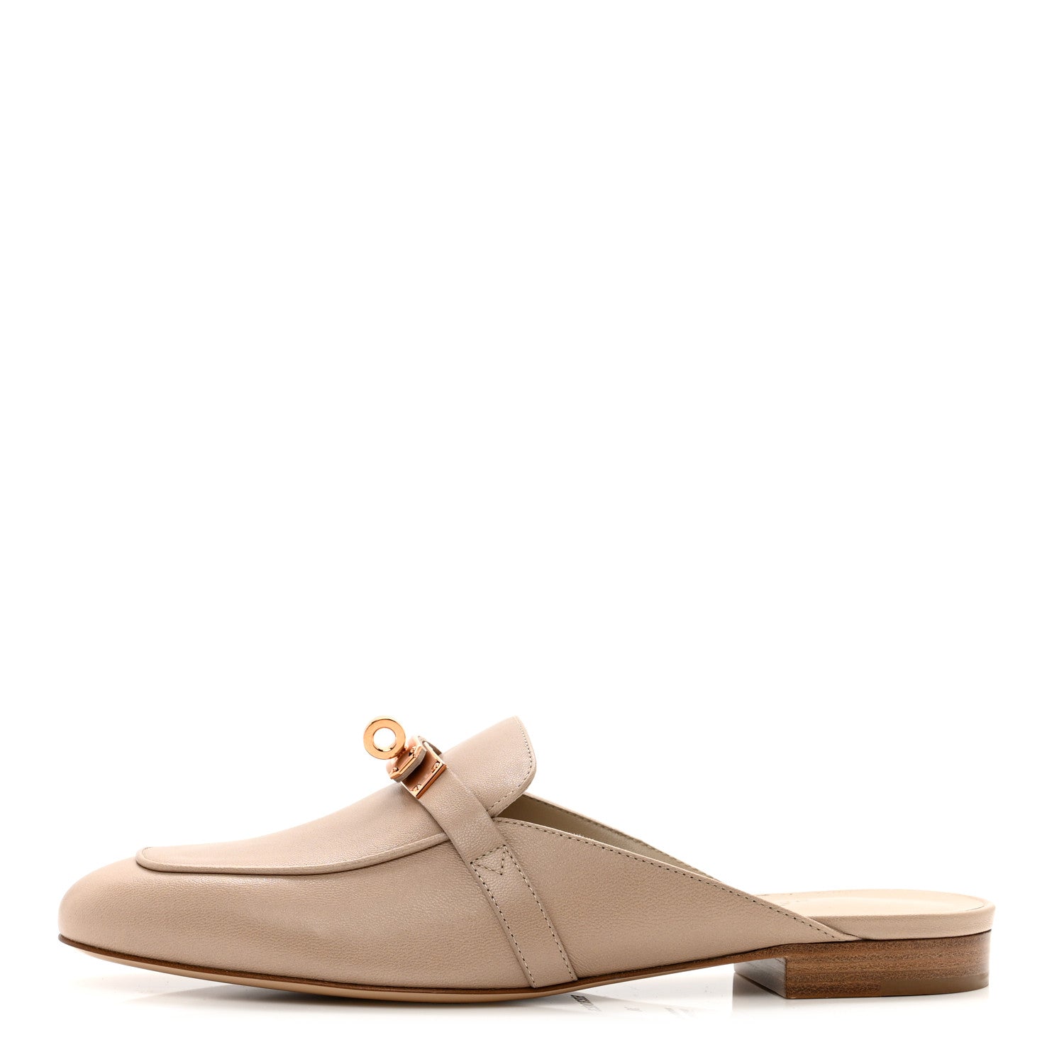 Hermes Calfskin Oz Mules 38 Blanc Gomme 1 of 9
