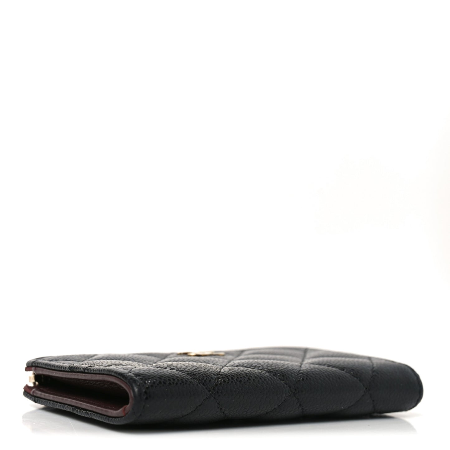 Caviar Quilted Zipped Key Holder Case Black