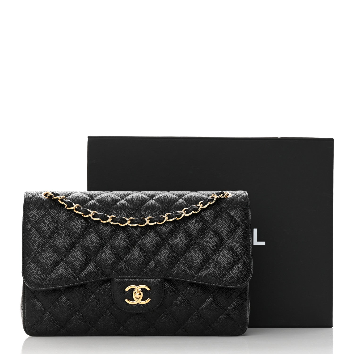 Chanel Caviar Quilted Jumbo Double Flap Black 13 of 13