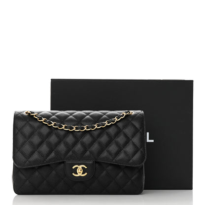 Chanel Caviar Quilted Jumbo Double Flap Black 13 of 13