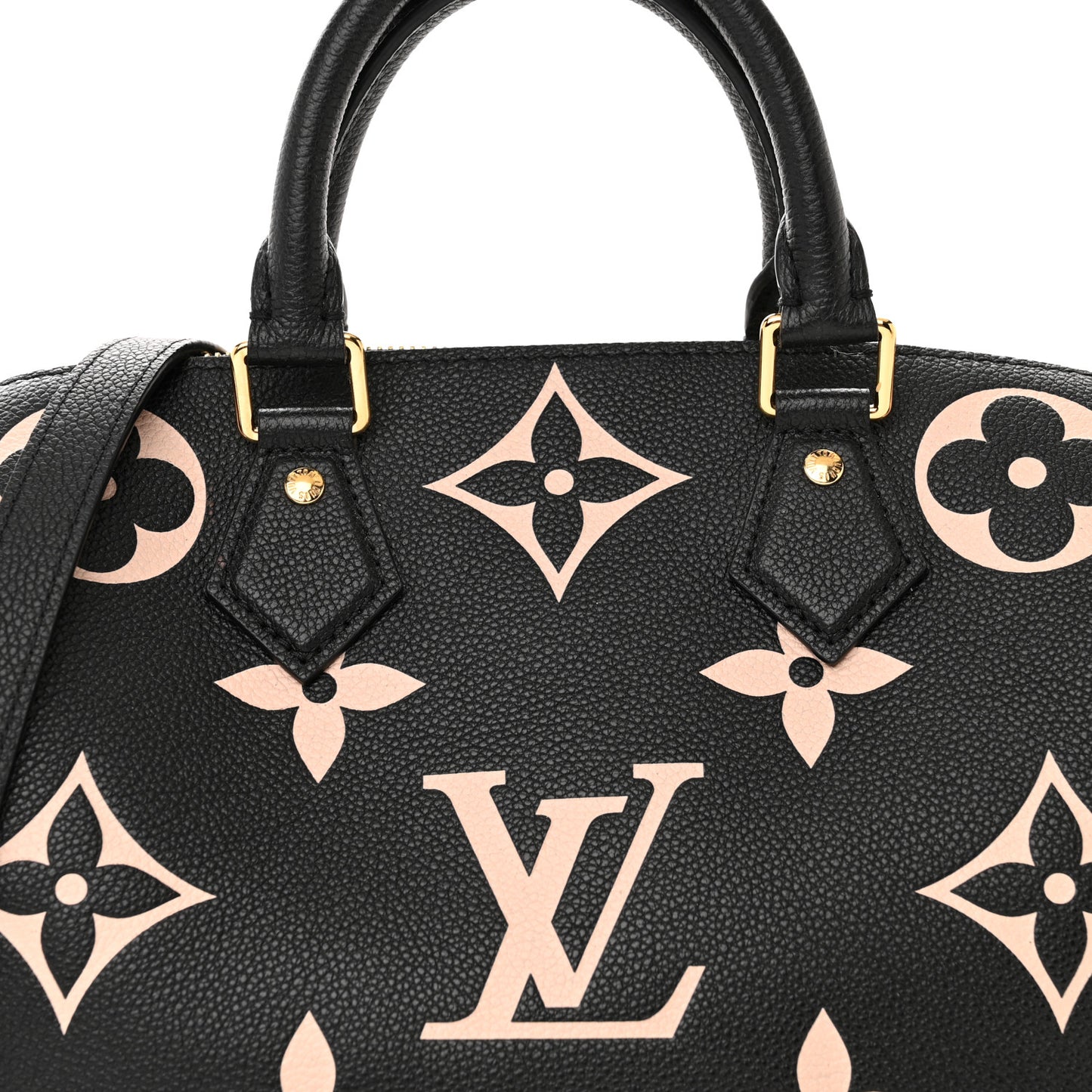 Empreinte Monogram Giant Speedy Bandouliere 25 Black Beige