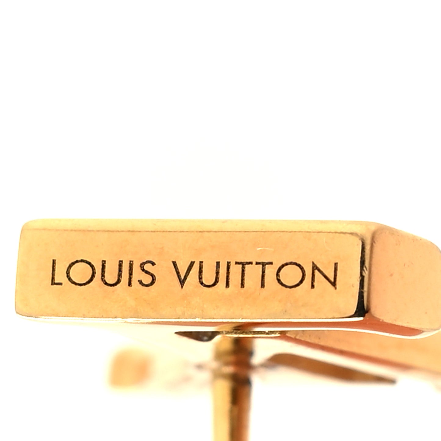 Metal LV Iconic Earrings Gold