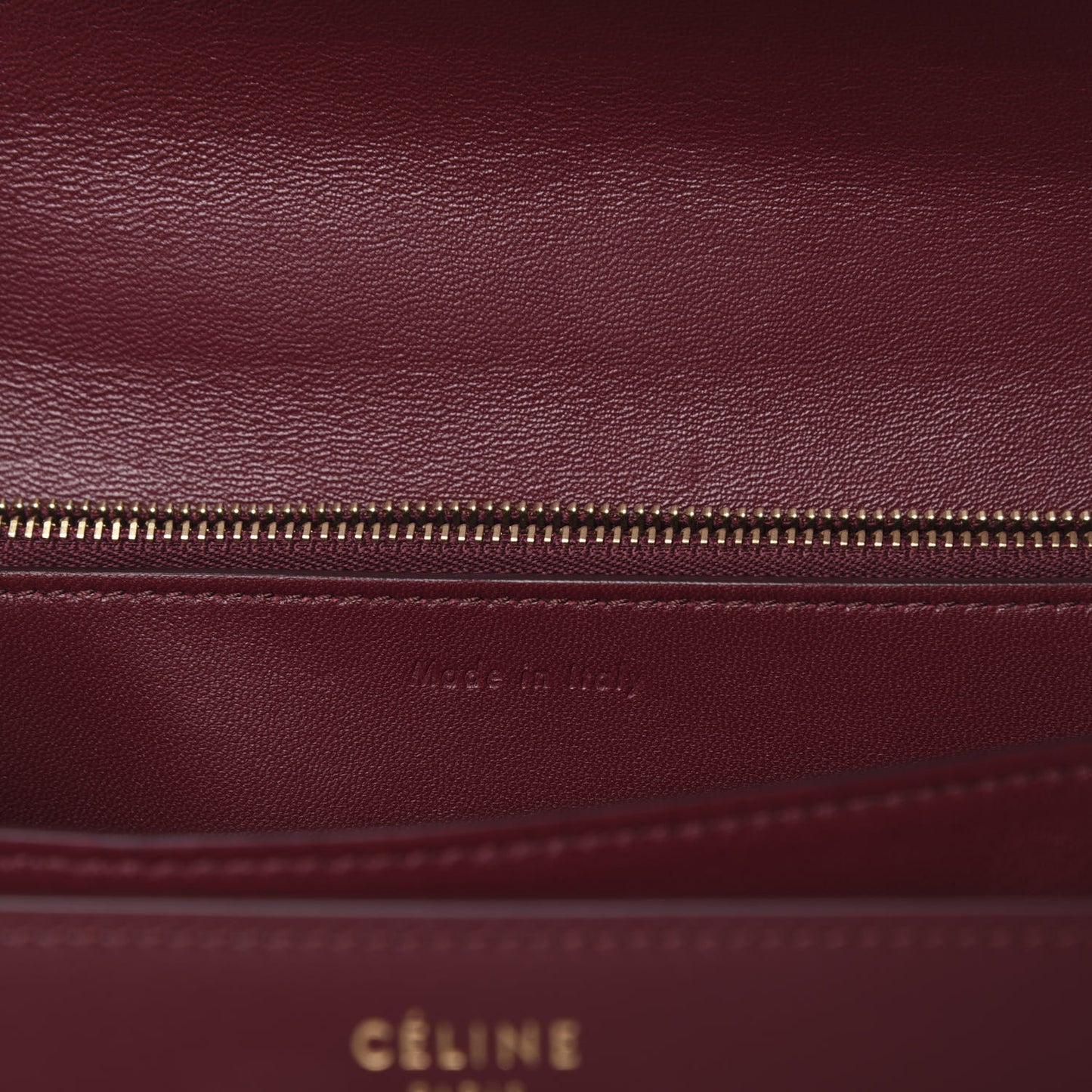 Box Calfskin Medium Classic Box Flap Bag Burgundy