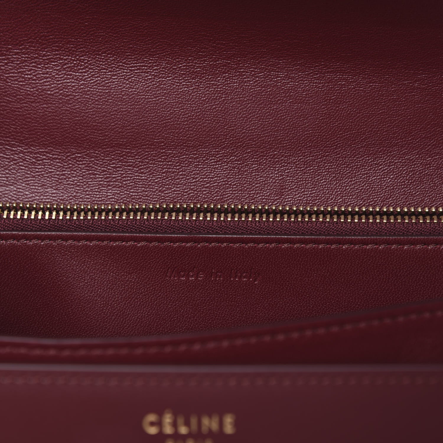 Celine Box Calfskin Medium Classic Box Flap Bag Burgundy 7 of 12