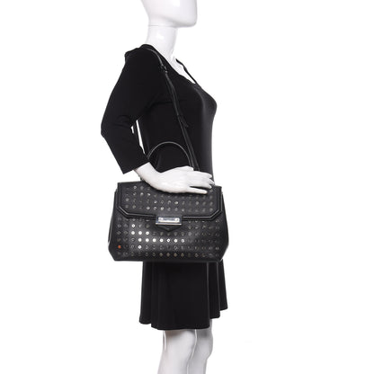 Alexander Wang Lambskin Eyelets Marion Tote Black Silver Hardware 2 of 11