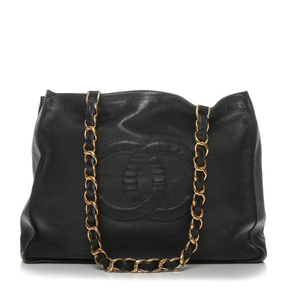 Chanel Lambskin CC Tote Black 3 of 14