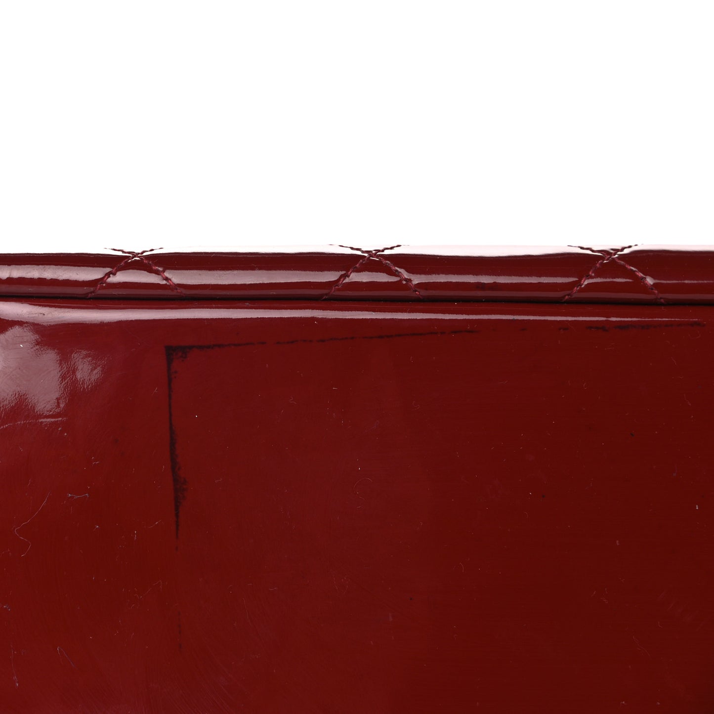 Patent Quilted Timeless CC Soft Tote Red