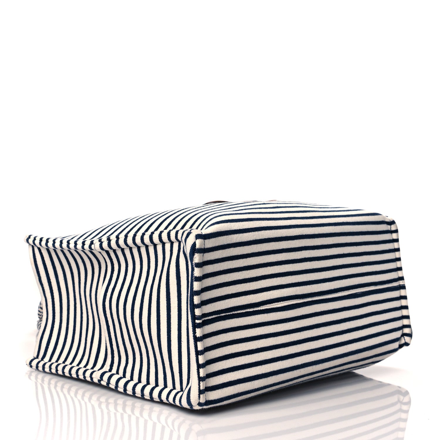 Celine Canvas Calfskin Striped Triomphe Cabas Brown 3 of 8