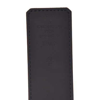 Louis Vuitton Monogram Eclipse Taigarama 40mm LV Initiales Reversible Belt 80 32 Black 4 of 7