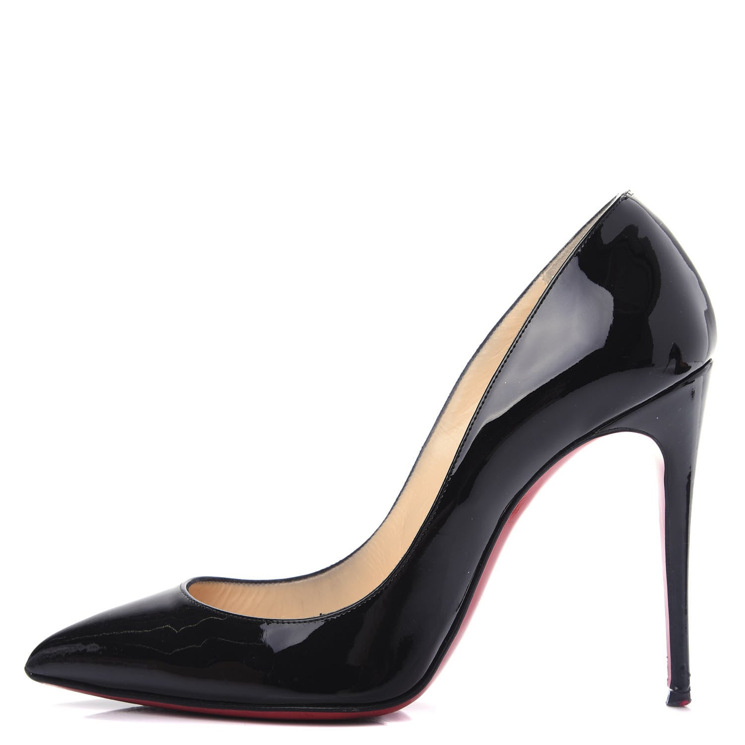 Christian Louboutin Patent Pigalle Follies 100 Pumps 37 Black 1 of 11