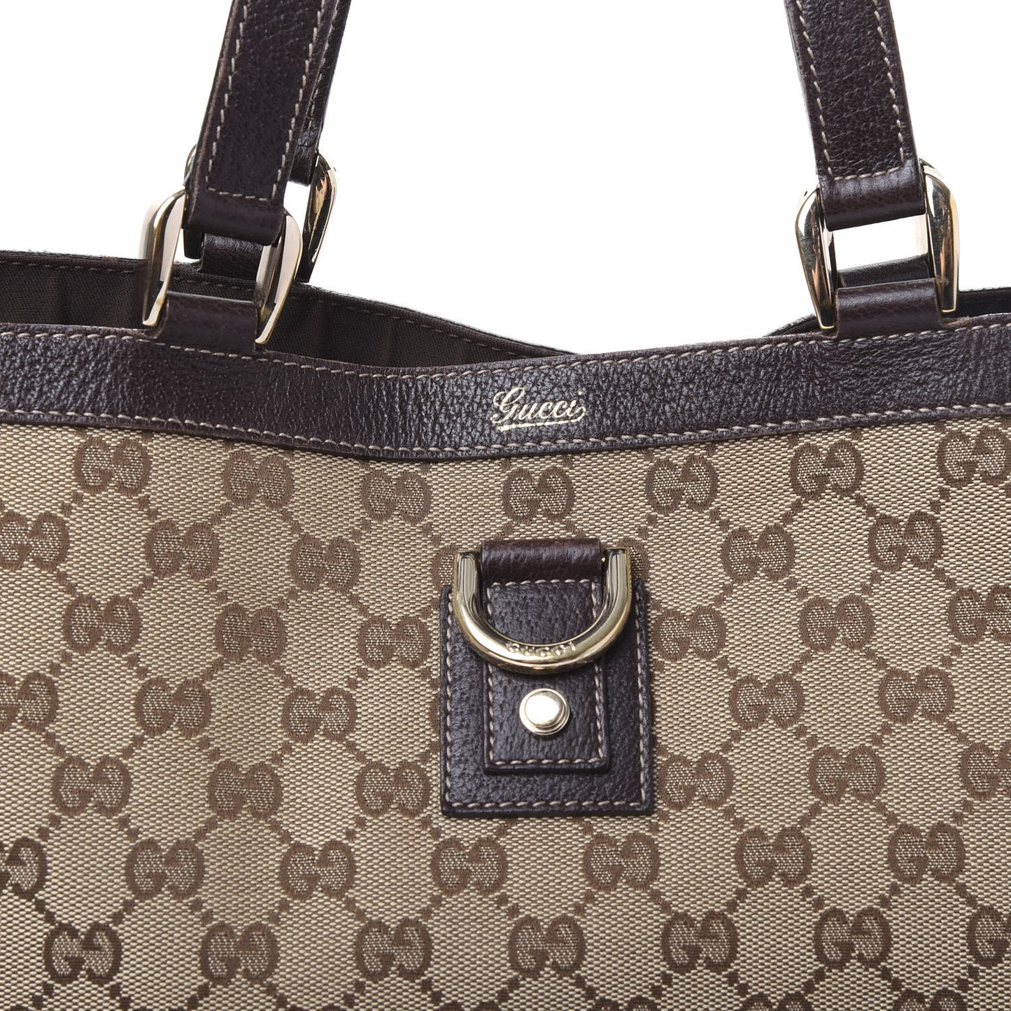 Monogram Large Abbey Tote Dark Brown