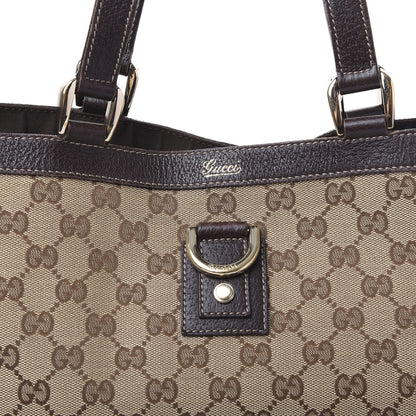 Gucci Monogram Large Abbey Tote Dark Brown 9 of 9
