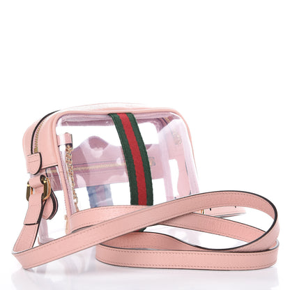 Gucci Vinyl Web Mini Ophidia Transparent Shoulder Bag Perfect Pink 3 of 8